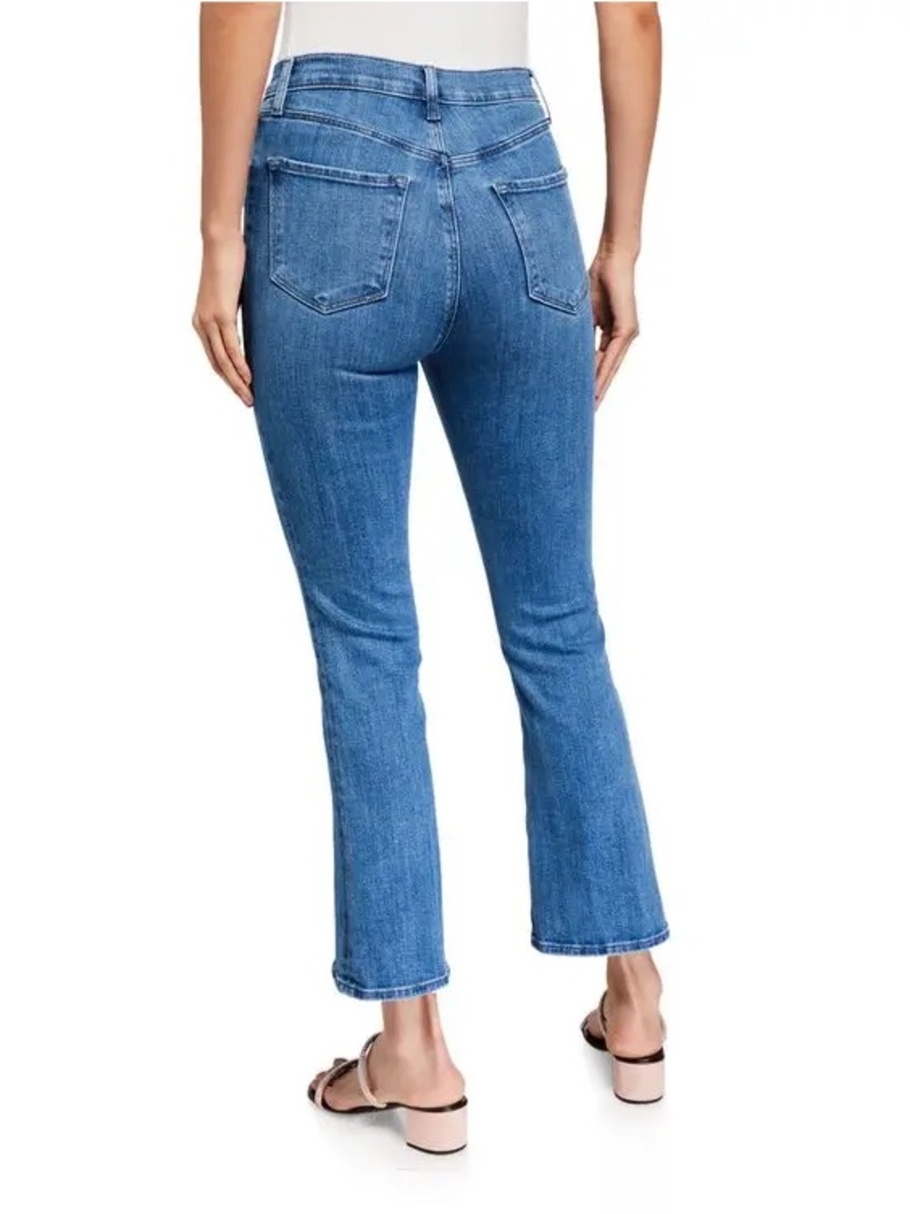 NWT J Brand Lillie High Rise Crop Flare Jeans Heart Blue Sz 30 - Picture 3 of 13
